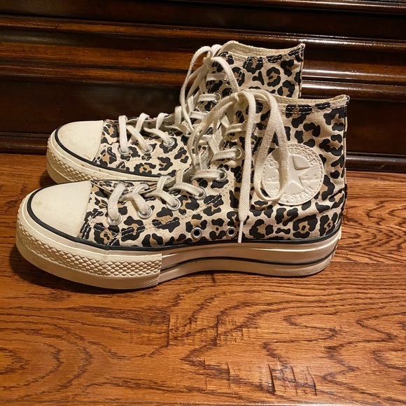 Converse Chuck Taylor All Star Womens Size 6.5 US 570915C Leopard Athletic Shoe - Picture 7 of 13